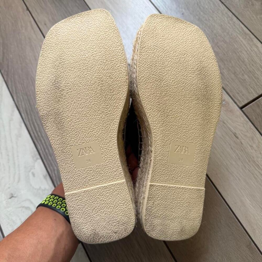 Zara platform espadrille slide sandals - Picture 6 of 8